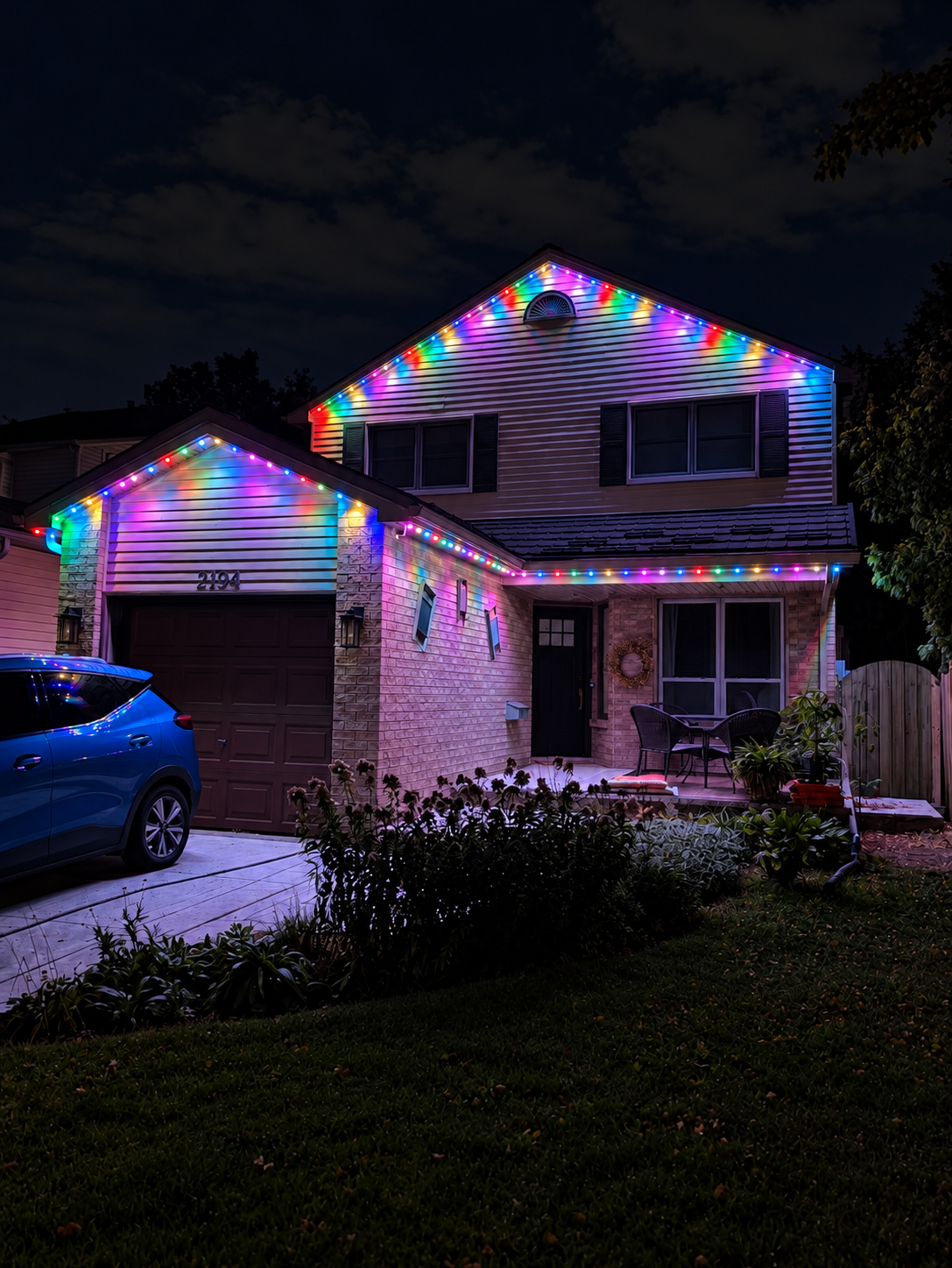 Imperial LED lighting — same house, rainbow multicolour lights